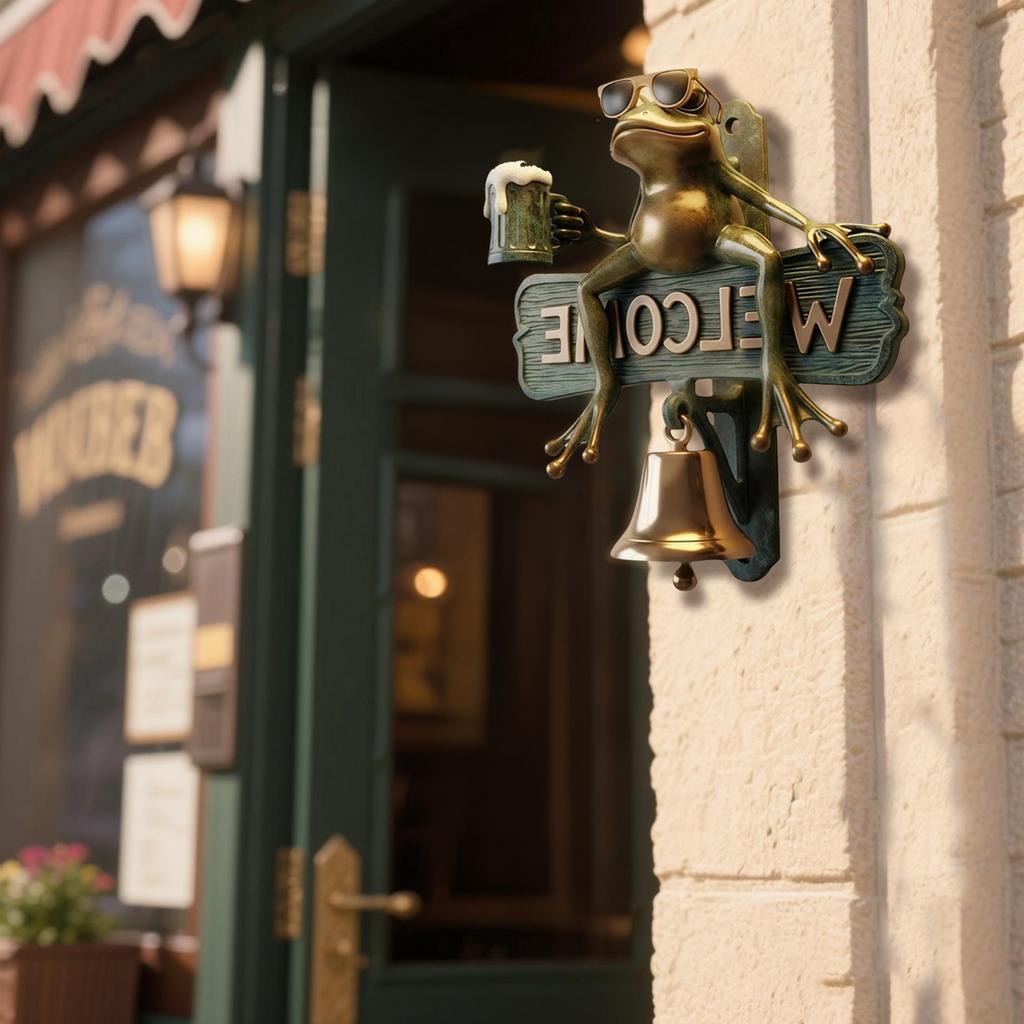 Welcome Doorbell, Outdoor Wind Chimes, Metal Garden Decoration, Wall Decoration Gift Signs, Doorbell That Rings When The Door Opens, Outdoor Basi