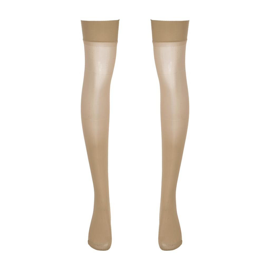 Мужские прозрачные чулки до бедра, блестящие эластичные однотонные тонкие носки для смелой моды