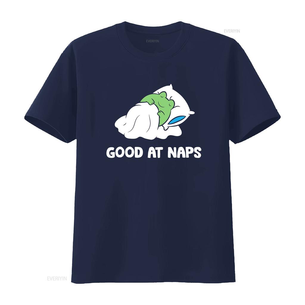 Sleeping Frog Good At Naps Napping Pajama T Shirt Vintage Washed Soft Streetwear Designer Clothes Unisex Stretched Graphic
