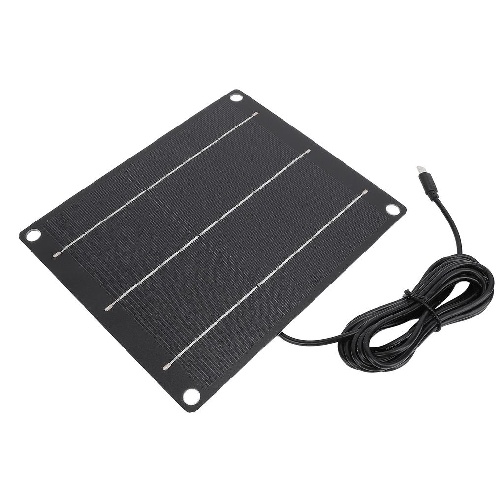 6 Вт Зарядное устройство для солнечной панели Монокристаллическая панель Комплект для телефона Маленькие вентиляторы Уличная камера видеонаблюдения Порт Type C
