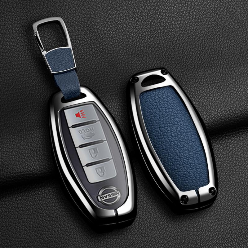 Interior Mouldings Zinc Alloy Folding Car Key Shell Case Fob Cover For NISSAN Maxima Altima Versa Sentra Sunny Sylphy Teana Qash