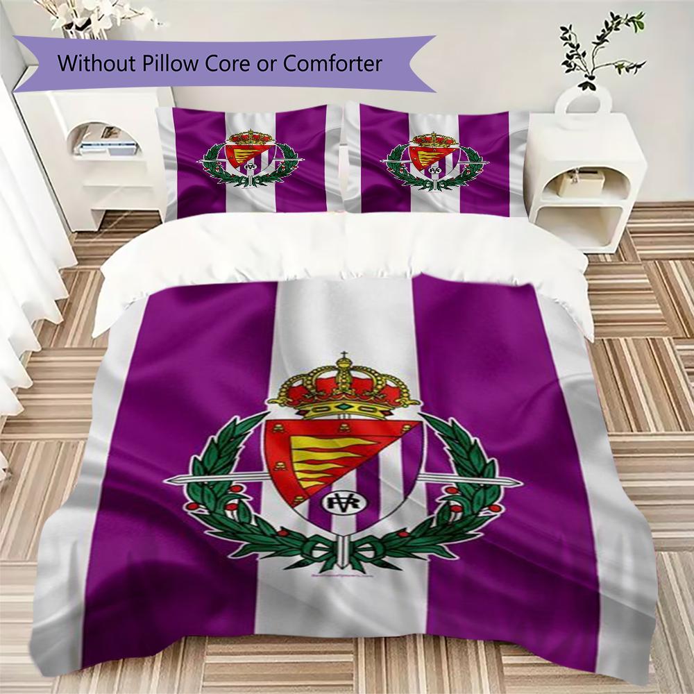 Real Valladolid Pattern Bedding uilt Set uilt Cover Pillowcase Home Decoration Birthday Gift (1 * duvet cover + 2 * pillowcase without core)