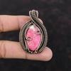 Thulite Pendant Copper Wire Wrapped Pendant Thulite Gemstone Jewelry Stylish Pendant Wonderful Copper Jewelry Handmade Pendant Gift For Mom