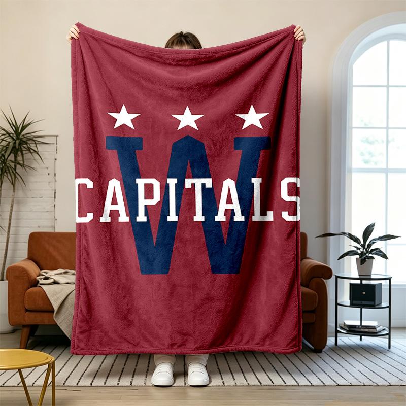 Washington Capitals Soft and comfortable flannel Suitable for sofas living rooms outdoor camping travel and also makes a great anniversary gif