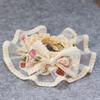 Pet Collar Bib Embroidery Flower Lace Bandana Lovely Dress Up Cat Dog Bow Neckerchief Saliva Towel Pet Accessories