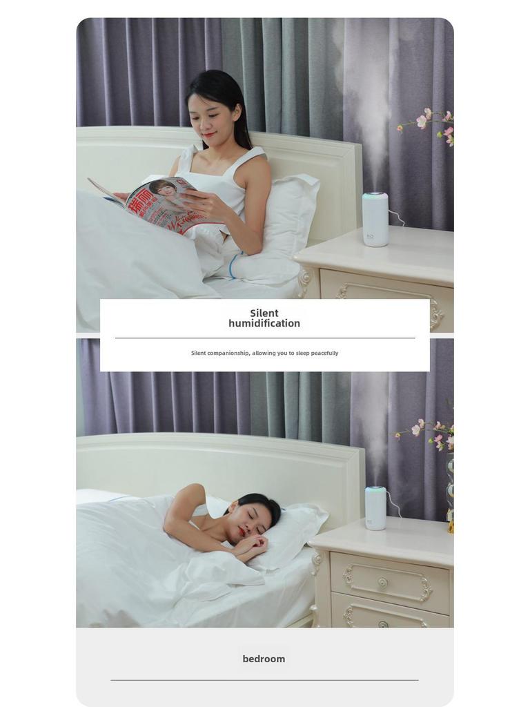 USB-увлажнитель воздуха с цветной атмосферой: Мини-светильник для ароматерапии и распылитель для спальни