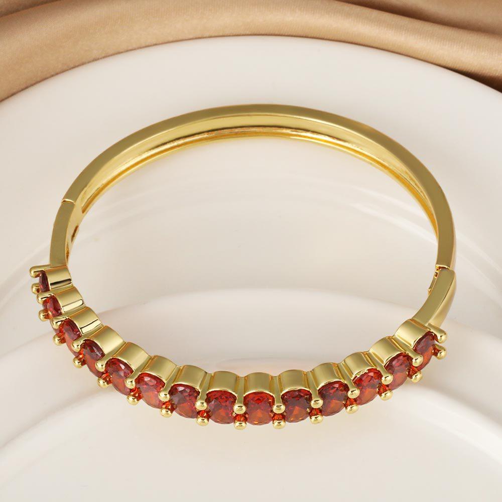 Lu District's New Buckle Bracelet Zircon Women's Bracelet Jewelry Retro Bracelet
