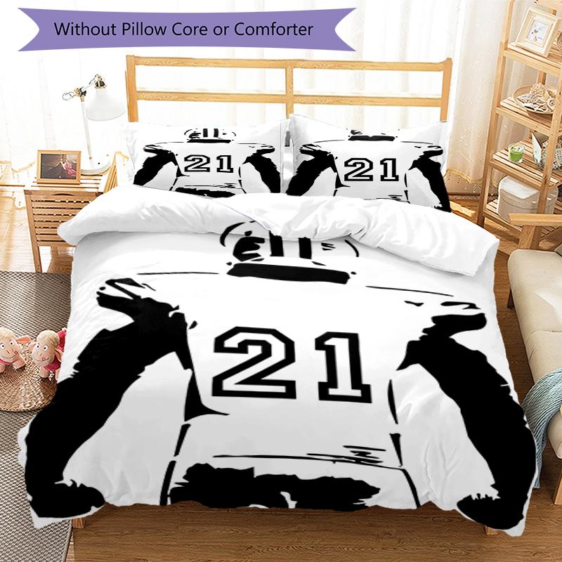 3pcs American football Bedding Set Duvet Cover Closure Includes 1 Duvet Cover & 2 Pillowcases, Soft and Comfortable for All Seasons.