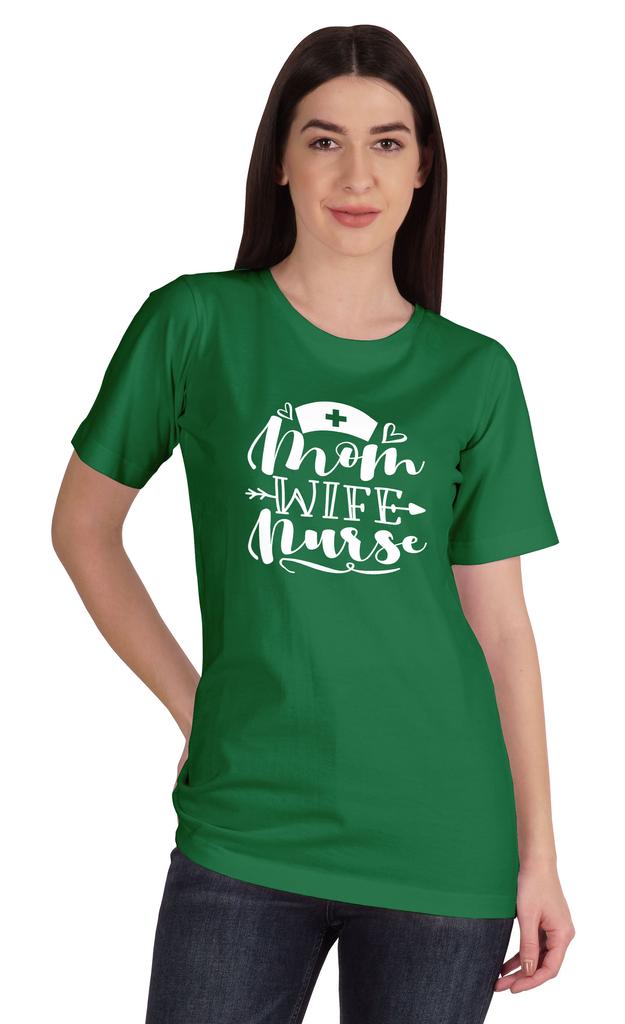 Inkmeso Женская футболка с круглым вырезом для мамы, жены, медсестры, топы, стандартный крой, хлопковая футболка