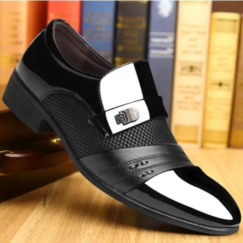Мужские туфли Slip on мужские туфли-оксфорды модные деловые туфли мужские туфли новые классические кожаные мужские костюмы обувь мужские