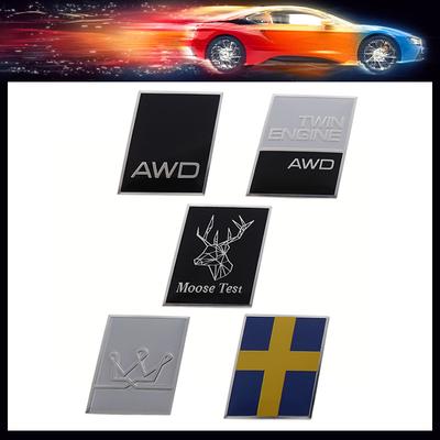 Алюминиевый R AWD Надпись Шведский флаг OCEAN Швеция Корона автомобиль Задняя эмблема Значок Наклейка Для S60 S90 S80 XC60 XC90 XC40 V40 V60 V90