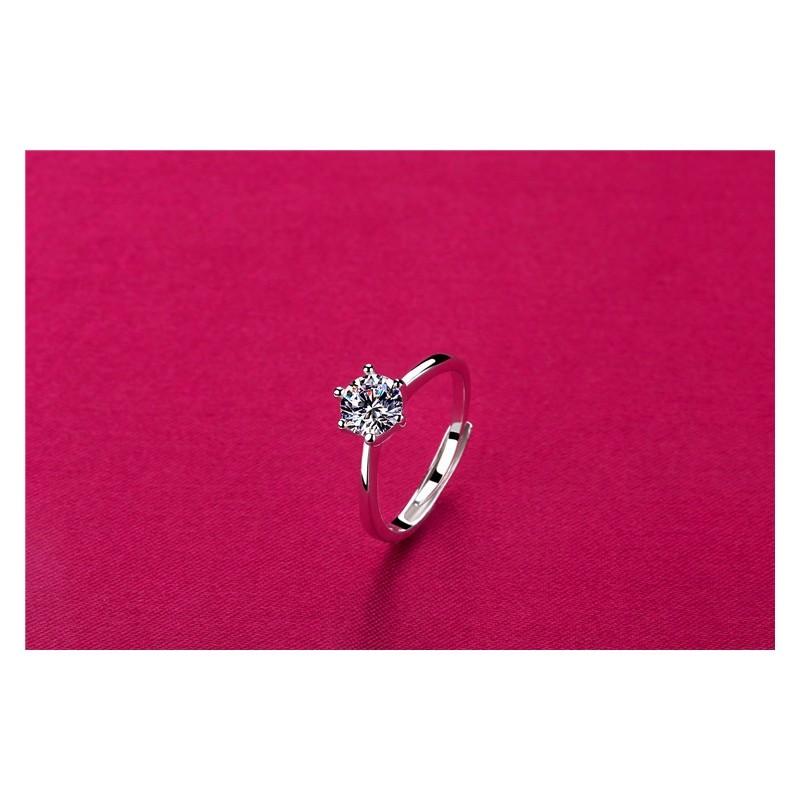 Модное и элегантное кольцо с бриллиантами для женщин, регулируемое кольцо с открытием на шесть крапанов