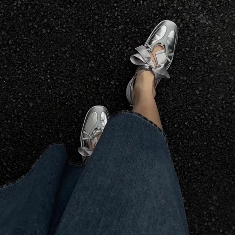 Модные балетки, немецкие тренировочные туфли 2025, новая роскошная женская обувь, туфли Мэри Джейн с ремешком-бабочкой, балетные кроссовки