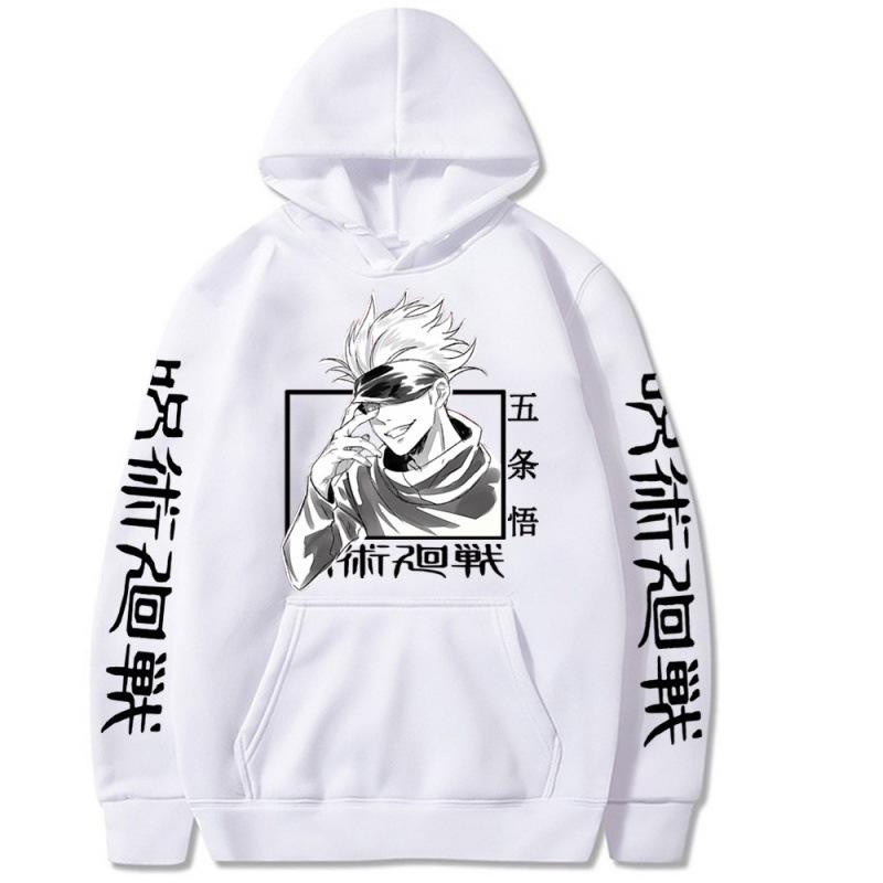 Gojo Satoru Hoodies Print Fashion Sweatshirt Hip Hop Casual Unisex Autumn Winter Fleece Streetwear Tops