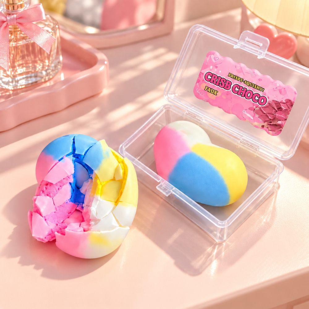 Crackable Texture Crispy Stress Balls Heart Shape Crunchy Sound Ball Relaxation Tool