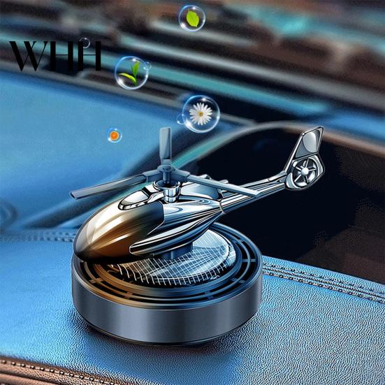 Вращающийся Солнечный Автомобильный Освежитель Воздуха Вертолет Ароматический Диффузор Эфирных Масел Креативная Форма Самолета Питаемый Орнамент