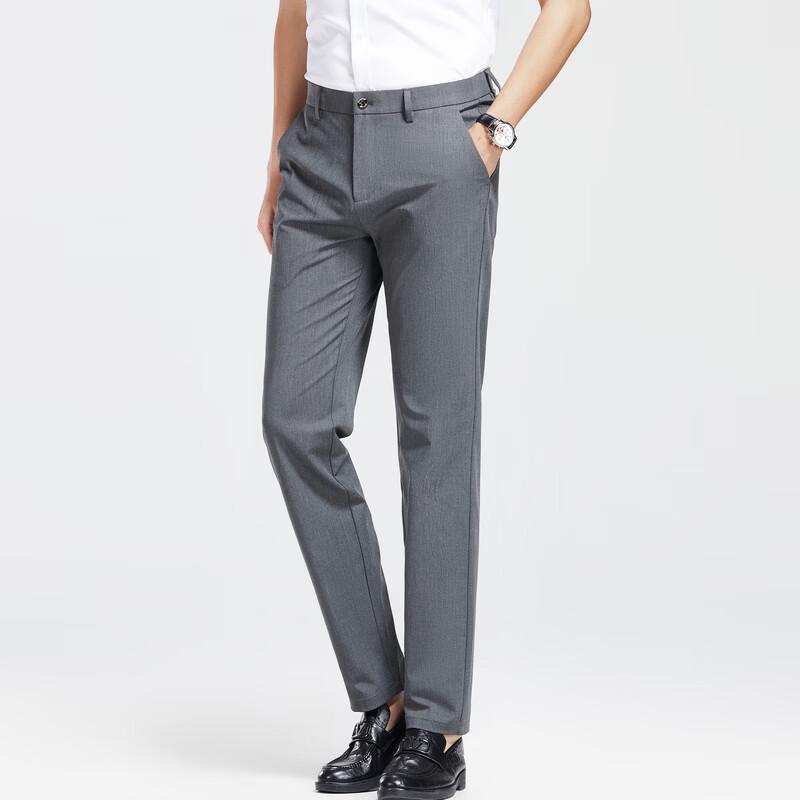 LANGSHA Мужские Премиальные Прямые Брюки в Стиле Business Casual