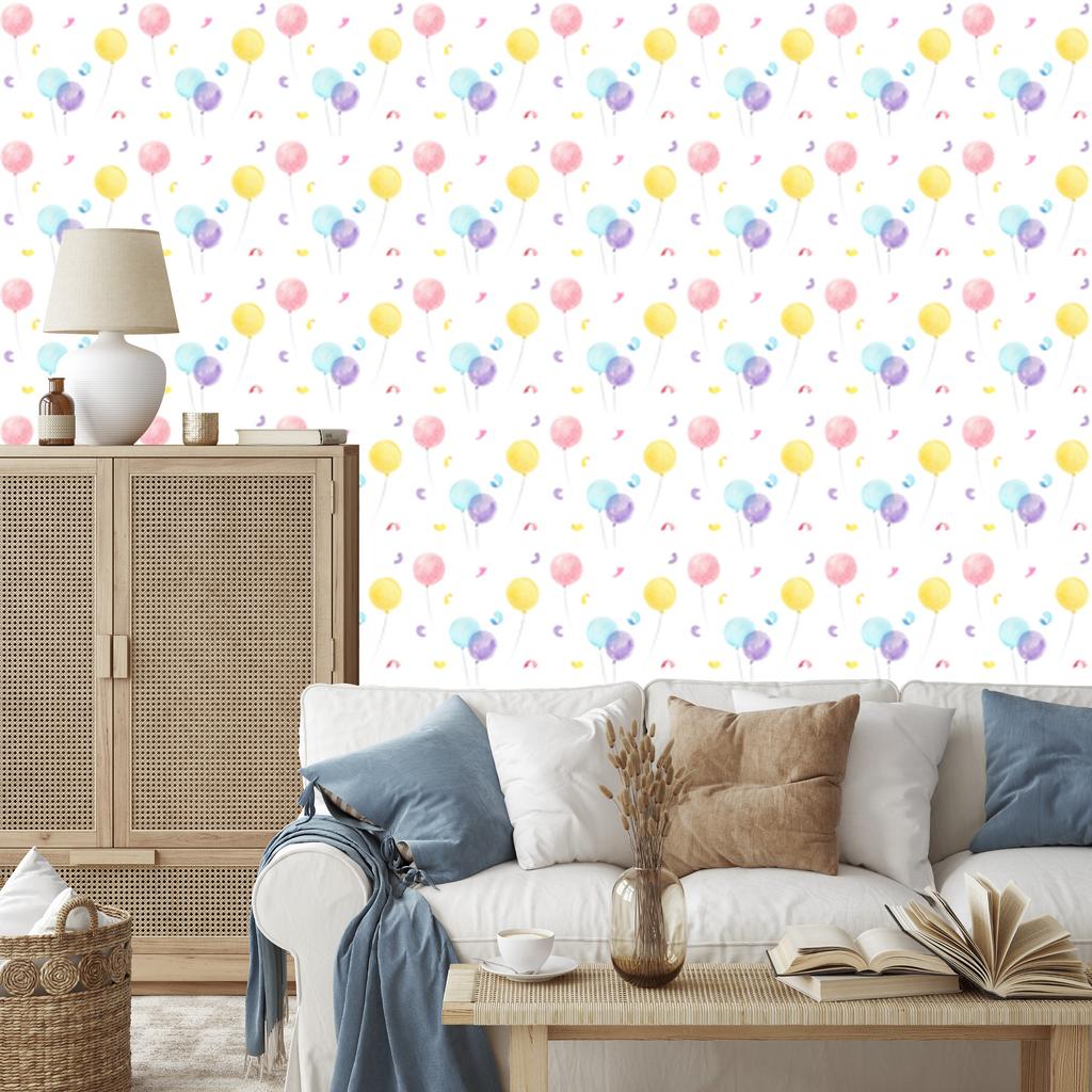 Colorful Balloons Wallpaper for Living Room and Bedroom 50x1000
