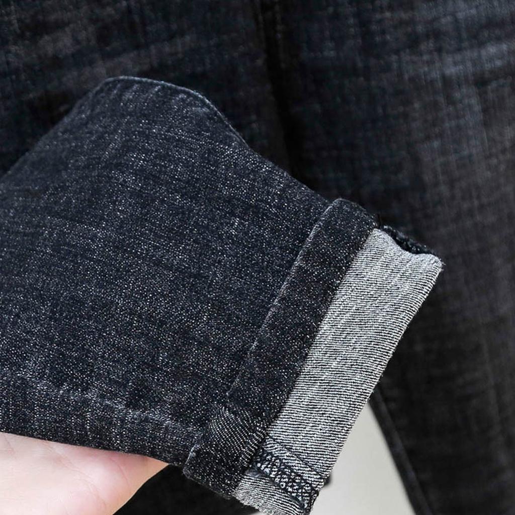 Женские брюки большого размера, эластичные джинсы, свободные полуэластичные брюки