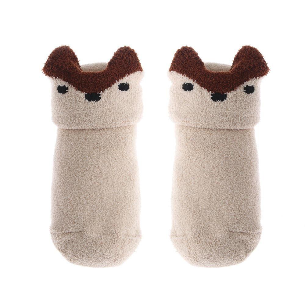 Animals Plush Soft Thickening Floor Sox Coral velvet socks Newborn Toddler Socks Anti-slip Slippers