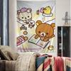 Cartoon Rilakkuma DIY Wall Tapestry Hanging Tarot Hippie Wall Rugs Dorm INS Home Decor