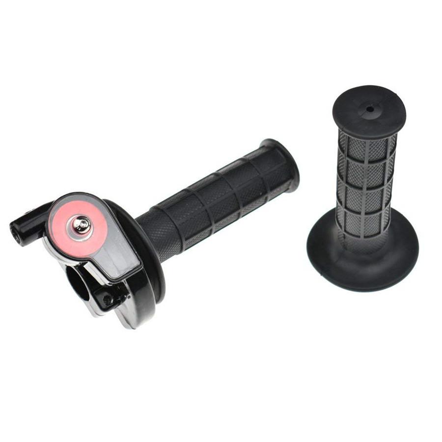 7/8" 22Mm Motocross Handle Throttle Clamp Hand Grip With Twist Cable For 50-250Cc Atv Quad Pit Dirt Bike Buggy Motorcycle Racing