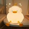 Cute Duck Night Light LED Silicone Squishy Light Up Lamp, 3 Level Dimmable Timer for Breastfeeding, Nursery, Bedroom Kawaii Decor