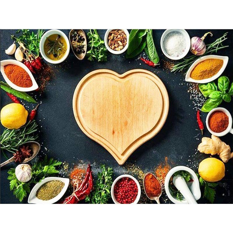 Kitchen Decor Diamond Painting Foods Spice 5D Diy Diamond Embroidery Cross Stitch Kit Coffee Mosaic Wall Art Rhinestone Posters