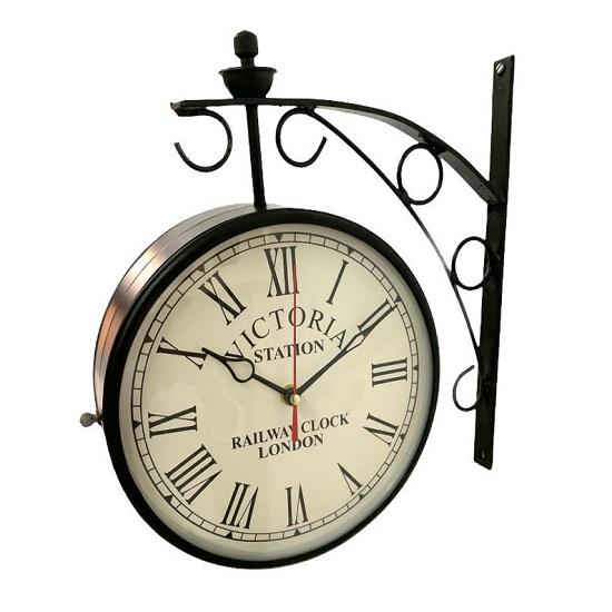 Двухсторонние традиционные часы Victoria Station, уникальные декоративные для дома, офиса