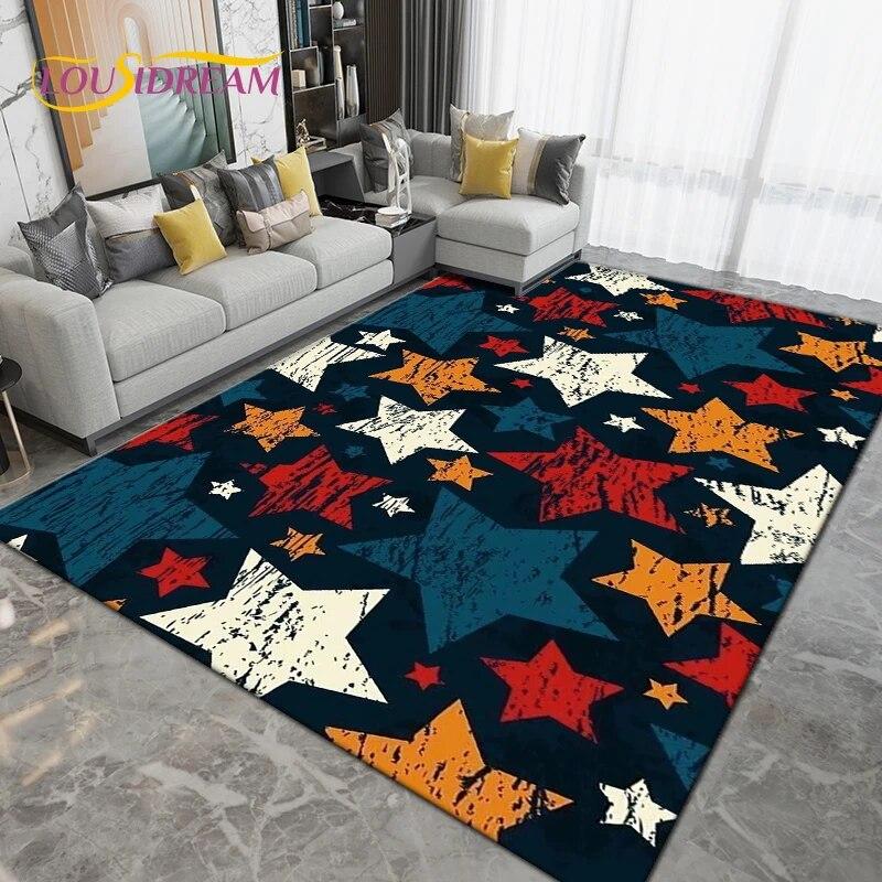 Коврик с пятиконечной звездой в виде пятиконечной звезды, ковер для гостиной, спальни, дивана, кухонный коврик для ванной комнаты, нескользящий напольный коврик, подарки