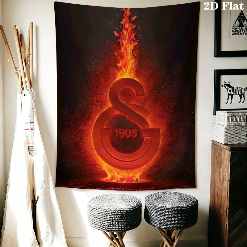 Galatasaray S.K Wall Tapestry Aesthetic Wall Hanging Printed Fabric Blanket Decorative Tapestries for Bedroom Living Room Home Decor