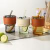 Bamboo Joint Glass Cup Heat-resistant Coffee Straw Cup Souvenir Gift Water Cup