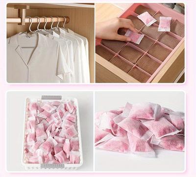 Пластиковые саше для духов с ароматом розы - Цветочные саше для шкафа, домашнего использования - красные