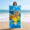 Очень большое быстросохнущее микрофибровое полотенце Pokemon для пляжа, йоги, кемпинга, путешествий