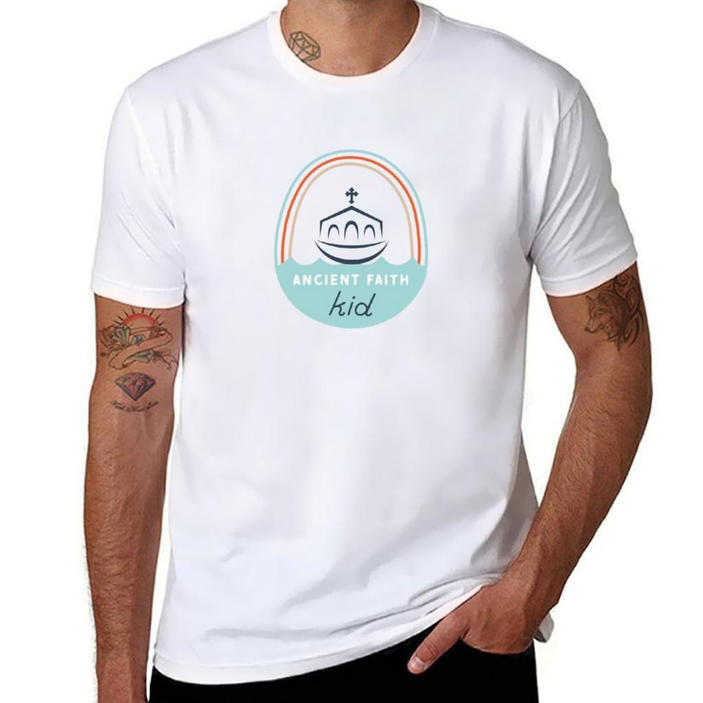 Ancient Faith Kid for light colored clothing TShirt t shirts for man graphic tees man t shirt designer TShirt