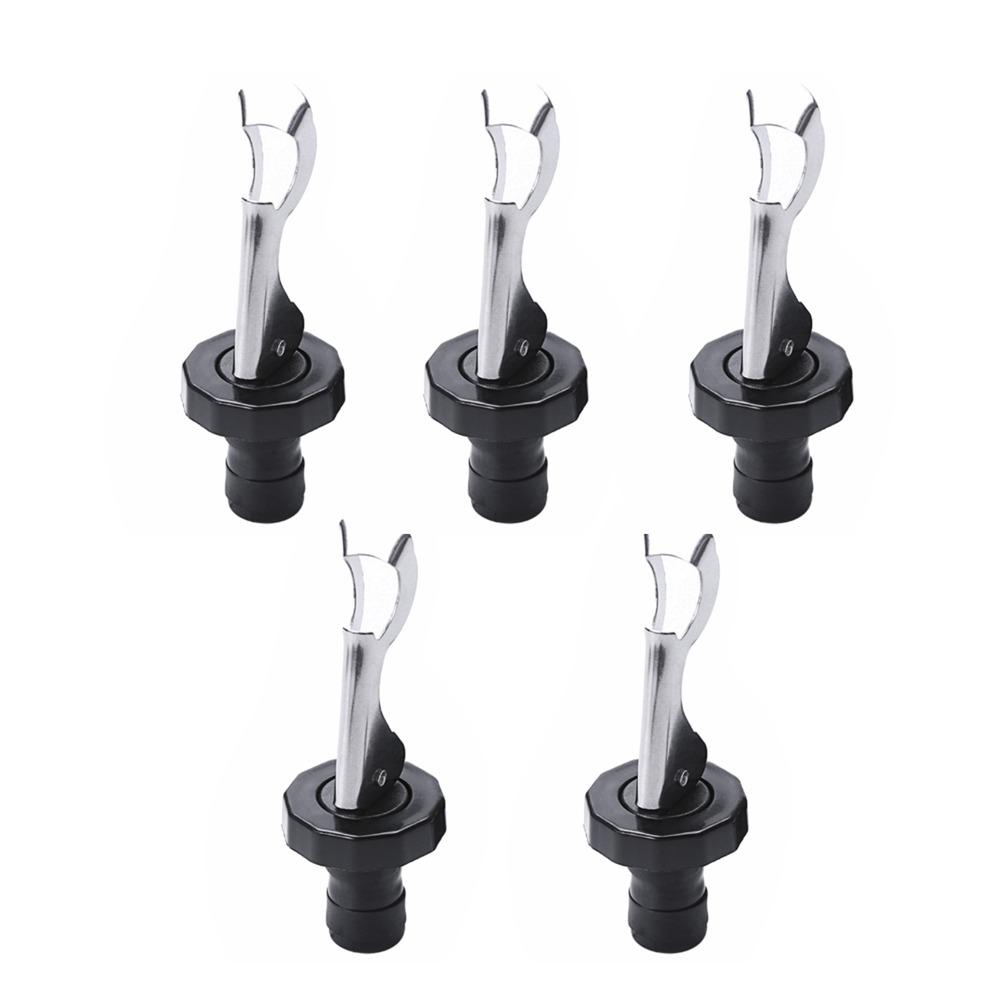 5 Pcs Food-safe Silicone Wine Bottle Stoppers Sealed Leak Proof Reusable Pressurized Corks Universal Fit Pressed 7