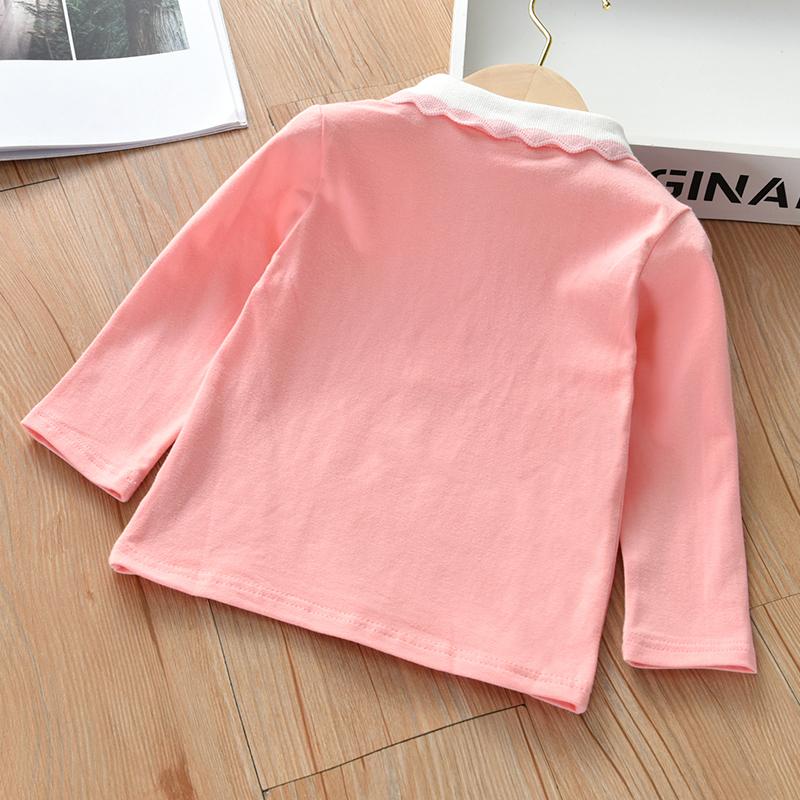 Белая рубашка для маленьких девочек, весенне-осенняя детская хлопковая блузка с длинными рукавами и лацканами, детская одежда, топы