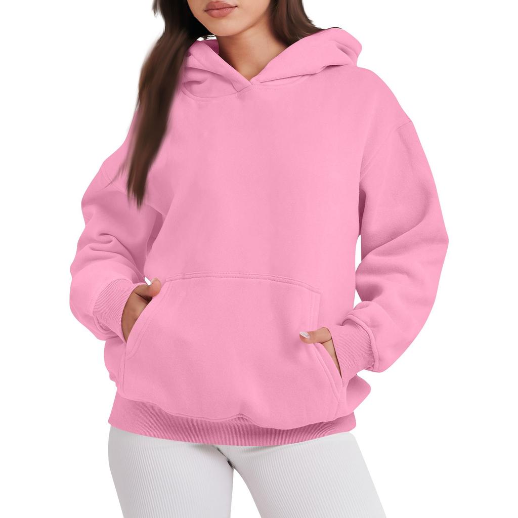 Женские толстовки оверсайз, пуловеры, толстовки, флисовые свитера с длинными рукавами и карманами, зимне-осенние наряды