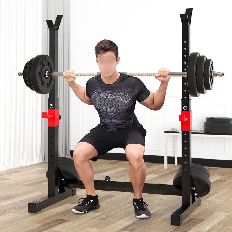 Integrated Squat Rack with Weight Bench