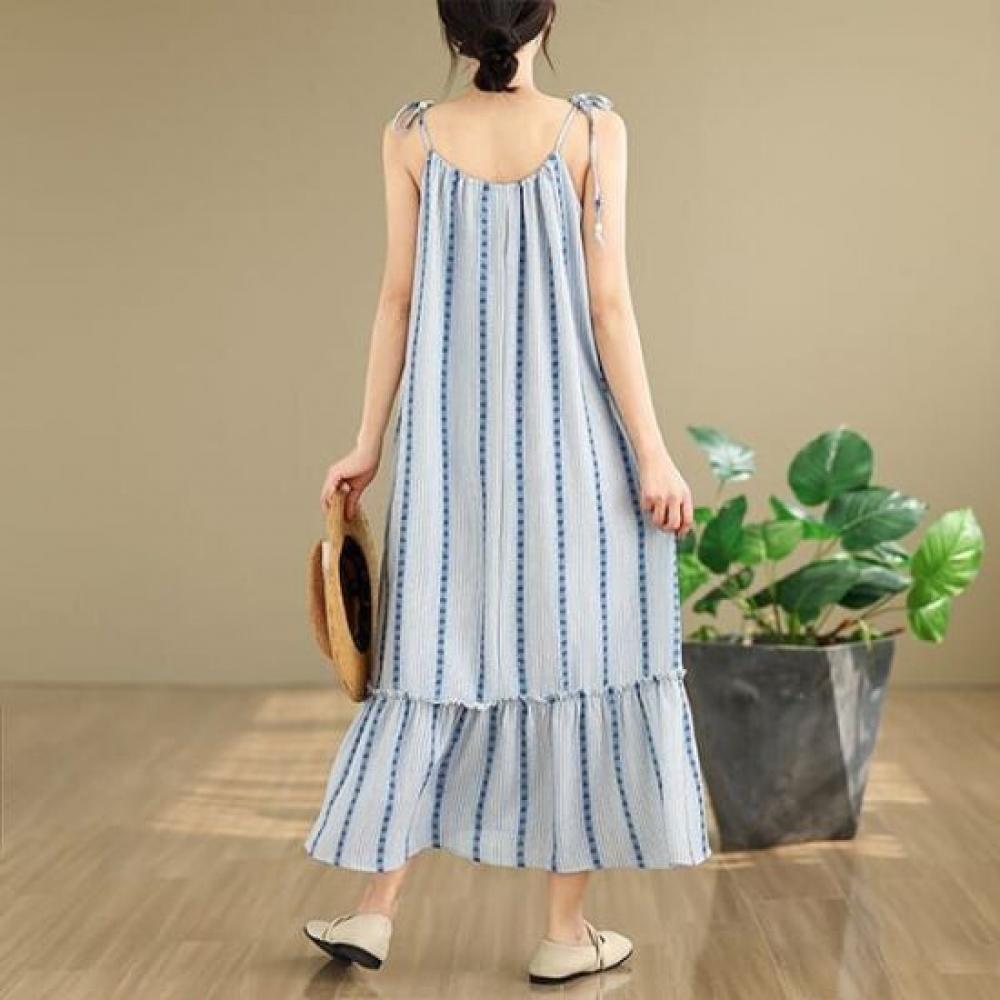Navava Women No900 Stripe Long Dress