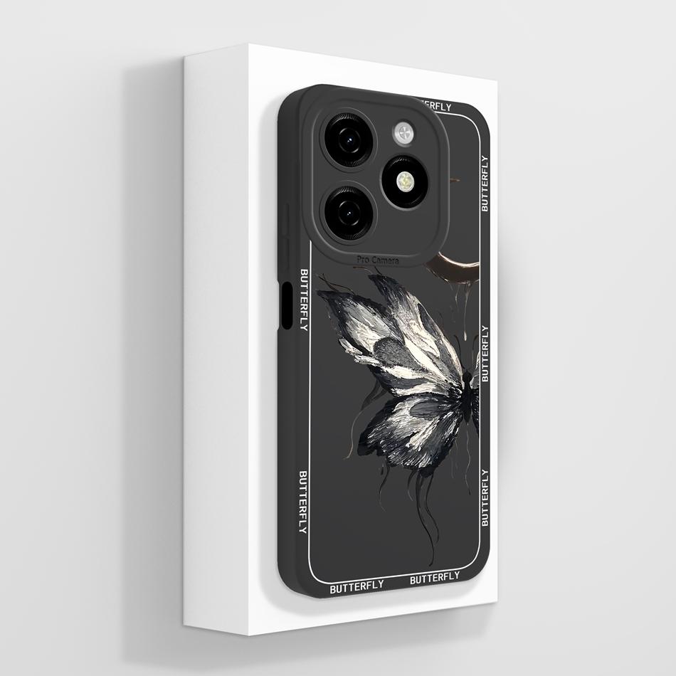 Чехол для Tecno Spark 20 Pro Plus 20C Креативная мультяшная обложка для Spark20 Pro 4G 5G Мягкий жидкий силикон Противоударный защитный чехол для телефона