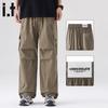 CHOCOOLATEit Мужские брюки карго американского стиля свободного кроя с прямыми штанинами