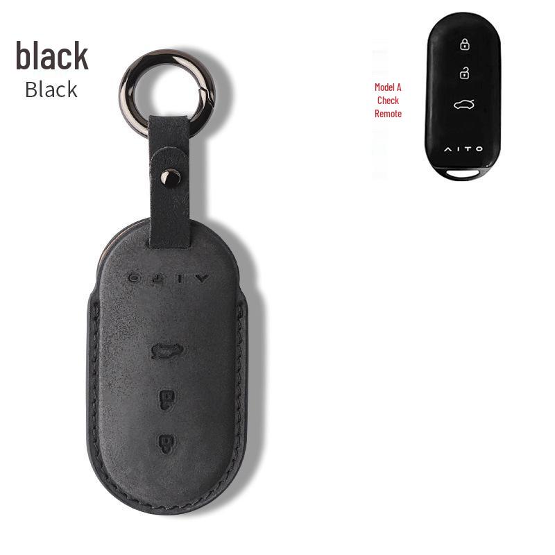 Suede Key Case for AITO Huawei M5/M7 - EV Accessory Shell with Buckle