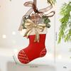Tree Christmas Ornament Resin Vintage Bell Bow Wreath Christmas Pendant Stocking