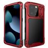 Для iPhone 14 Pro Max 15 16 Plus Алюминиевый Металлический Бронированный Магнитный Чехол для Телефона Подставка для Камеры Защита Экрана Ударопрочный Чехол повышенной прочности