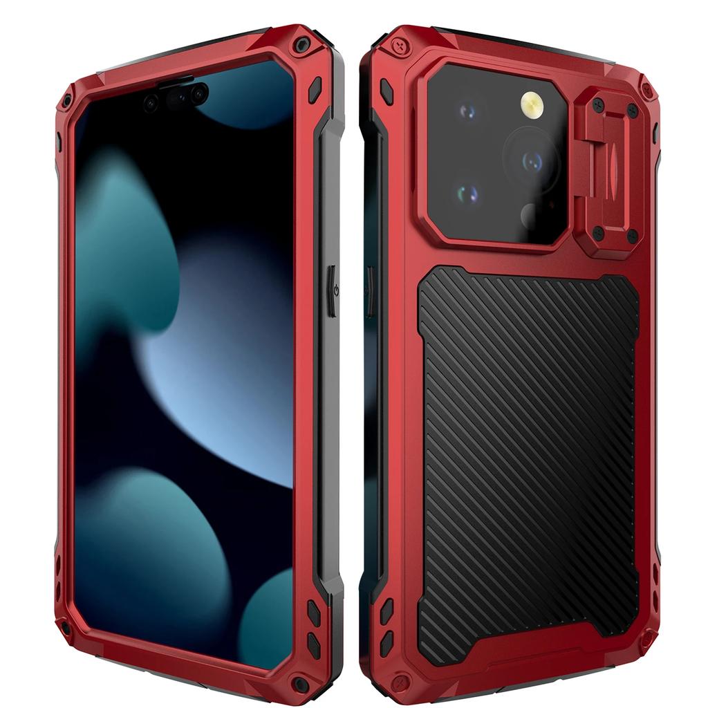 Для iPhone 14 Pro Max 15 16 Plus Алюминиевый Металлический Бронированный Магнитный Чехол для Телефона Подставка для Камеры Защита Экрана Ударопрочный Чехол повышенной прочности