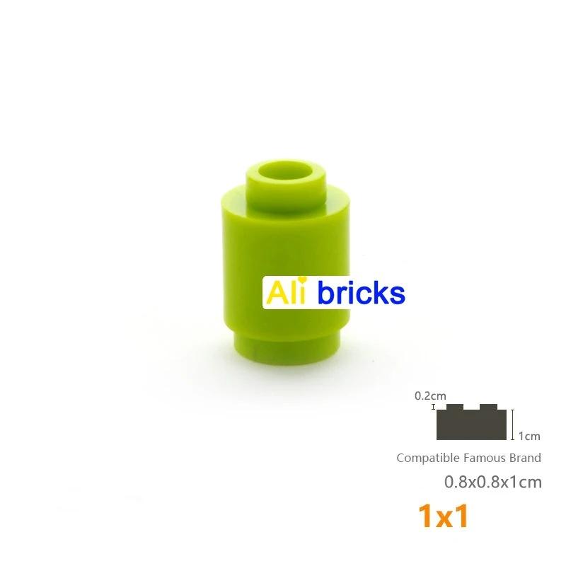 50g/178PCS 3062 1x1 Cylindrical Block Moc Color Loose Parts Compatible with Brick DIY Children's Toy Assembly Storage