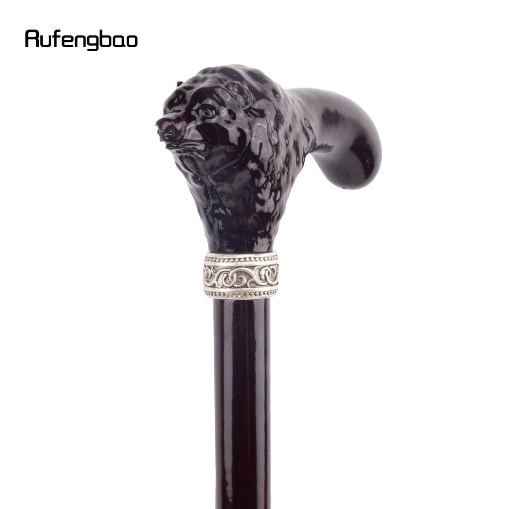 Brown Long Bear T Head  Wooden Fashion Walking Stick Decorative Cospaly Cane Halloween Mace Crutch  Wand Crosier 93cm