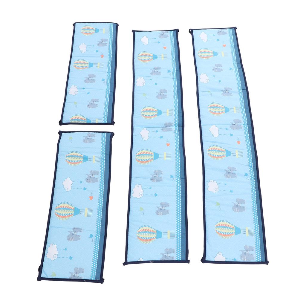 Crib Liner Securely Fixed Anti Collision Heightened High Protection Crib Protector Bumper Pad for