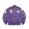 Mens Vintage MA-1 Pilot Bomber Jacket Loose Fit Casual Outerwear With Embroidered Patch Pocket